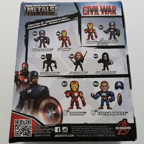 NIB Metal Die Cast Civil War Captain American 4" Figure - Picture 4 of 5